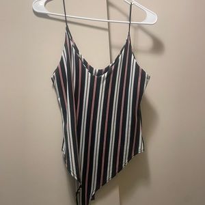 Striped body suit